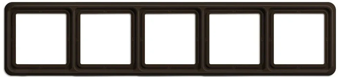 Изображение Рамка пятерная, горизонтальная/вертикальная, Jung CD 500, коричневый CD585BR CD 500