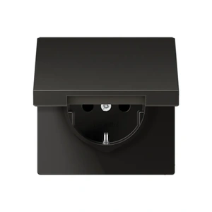 Изображение Розетка с заземлением и крышкой 16А 250В LS 990 антрацит AL1520KLAN Jung