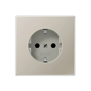 Изображение Розетка с заземлением 16А 250В LS 990 сталь ES1520KI Jung