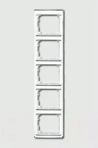 Изображение Рамка пятерная, для вертикального монтажа Jung SL 500, белое стекло sl585ww SL 500
