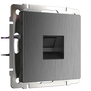 Изображение Розетка Ethernet RJ-45 (графит рифленый) W1181004