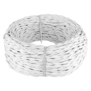 Изображение Ретро кабель витой 2х1,5 (белый) 20 м (под заказ) W6452201