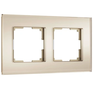 Изображение Рамка на 2 поста Senso (шампань, стекло soft-touch) W0023111