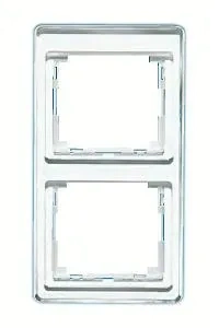 Изображение Рамка двойная, для вертикального монтажа Jung SL 500, стекло серебро sl582si SL 500