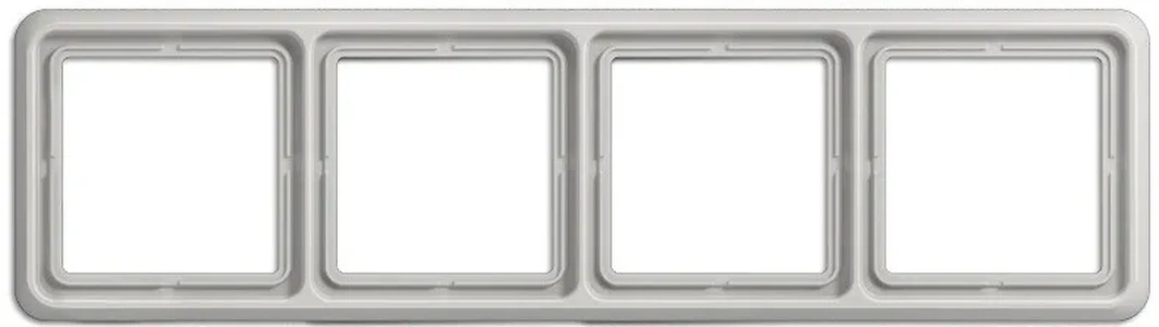 Изображение Рамка четверная, горизонтальная/вертикальная, Jung CD 500, светло серый CD584LG CD 500