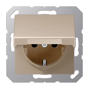 Изображение Розетка с заземлением и крышкой 16А 250В A creation шампань A1520BFKLCH Jung