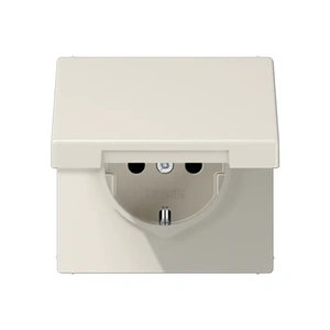 Изображение Розетка с заземлением и крышкой 16А 250В LS 990 слоновая кость LS1520KL Jung